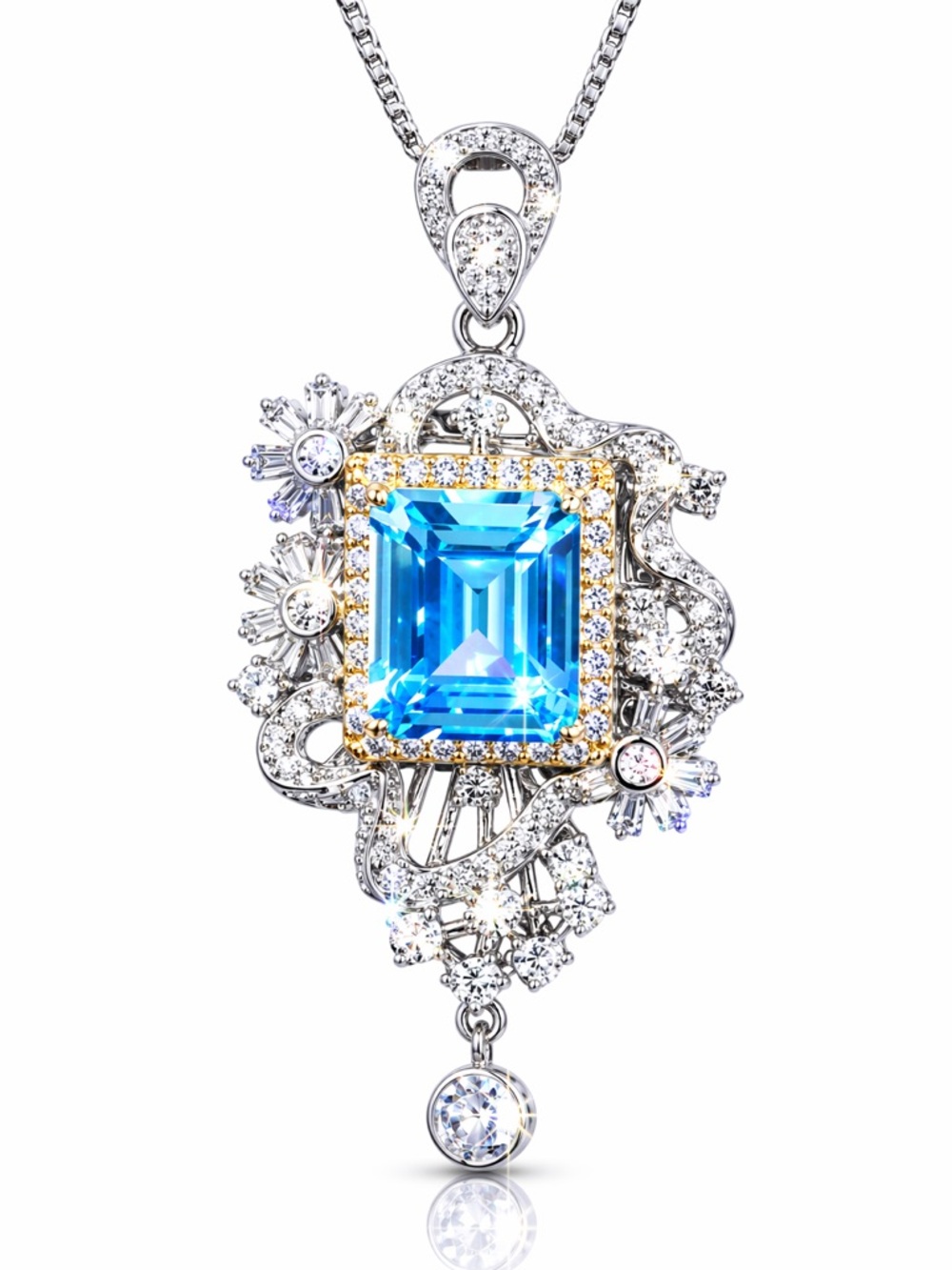 The Vony Swarovski Crystal 925 Silver Pendant Necklace